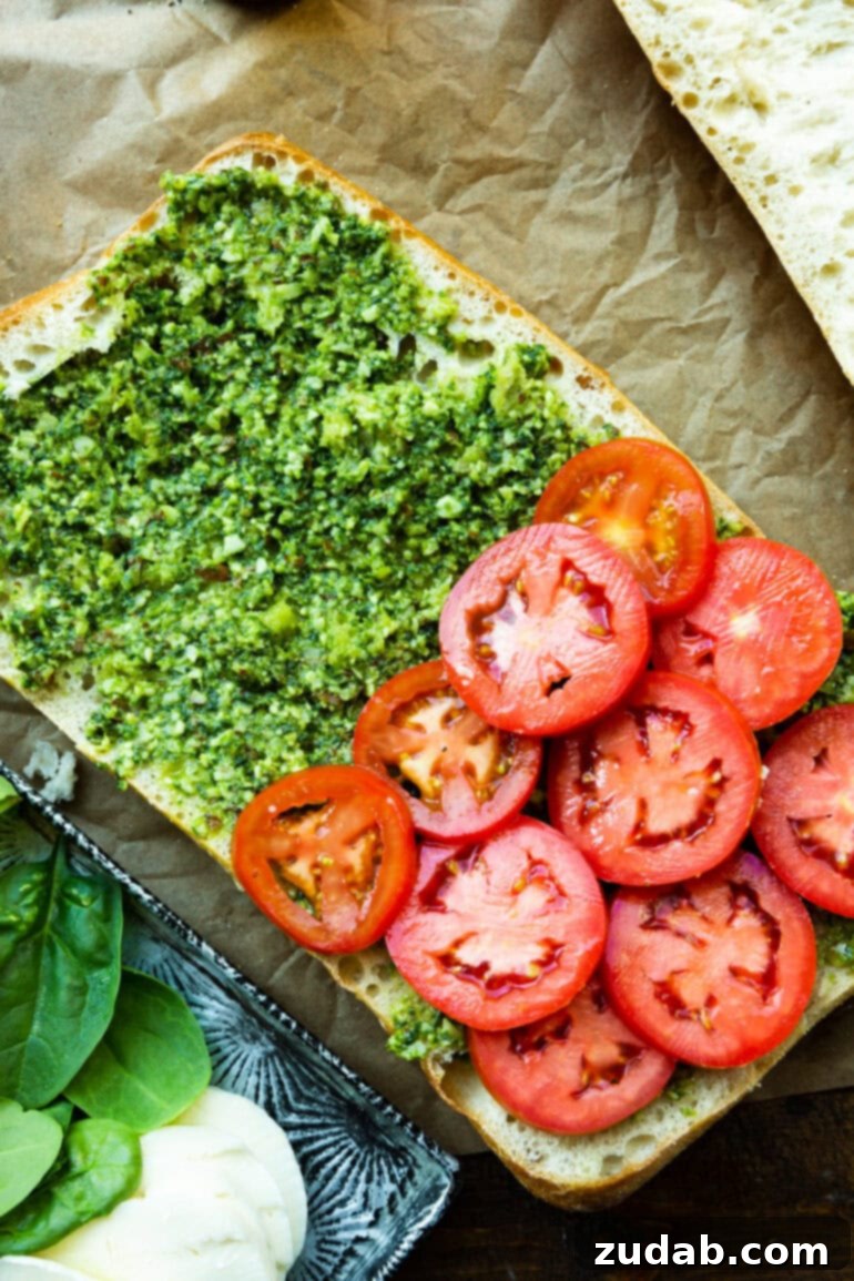 Italian Panini 5 Step-by-step image of drizzling olive oil and balsamic glaze.