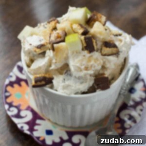 Delicious Cheesecake Snickers Salad, perfect for dessert!