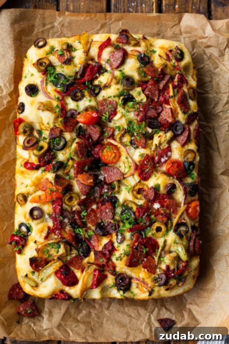 Antipasto Focaccia Delight 4 Italian Focaccia Bread