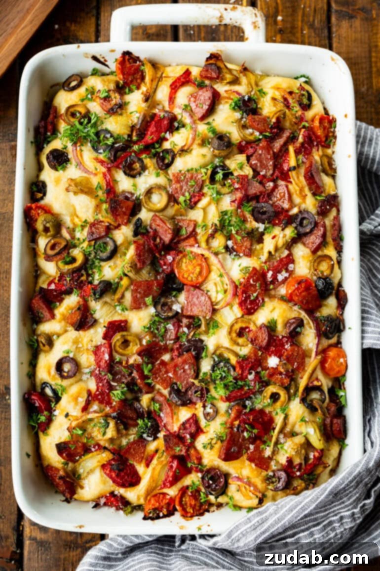 Antipasto Focaccia Delight 7 Baked Italian Focaccia Bread