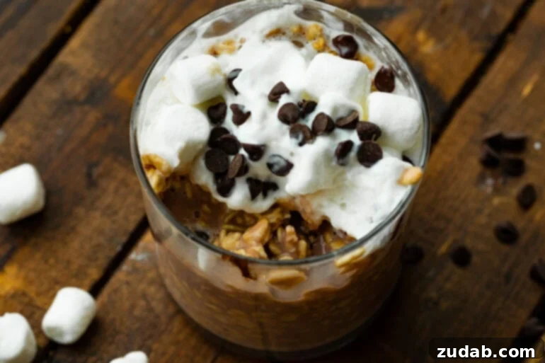 Hot Chocolate Dream Oats 5 Creamy Chocolate Overnight Oats in a jar
