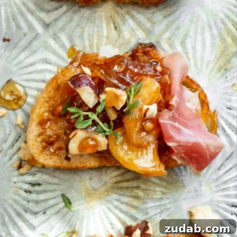 Mandarin Orange and Prosciutto Crostini