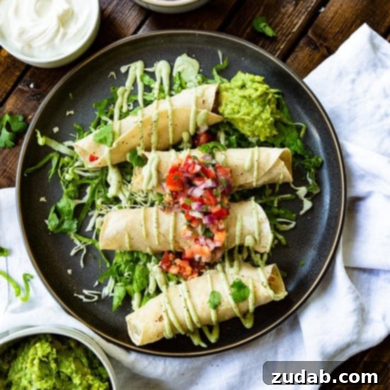 Baked Chicken Taquitos