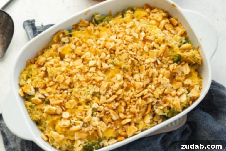 Effortless Chicken Broccoli Rice Bake 4 Baked Chicken Broccoli Rice Casserole with Ritz Cracker Topping