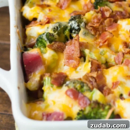 Cheesy Ham Potato Broccoli Casserole