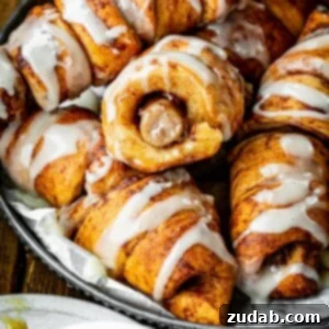 Cinnamon Roll Pigs in a Blanket Dunkers, a fun sweet and savory breakfast mashup for Easter brunch.