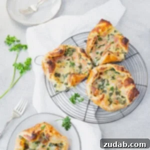 Airy and flavorful Ham and Cheese Puffs, made with puff pastry, disappear quickly from the brunch table.