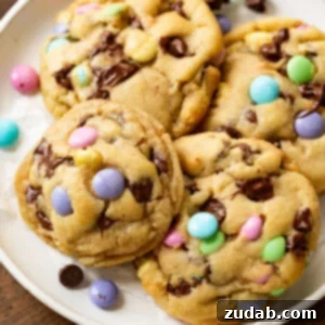 Soft, chewy cookies loaded with pastel Easter M&M’s that are bright, colorful, and always a hit with kids and adults alike.