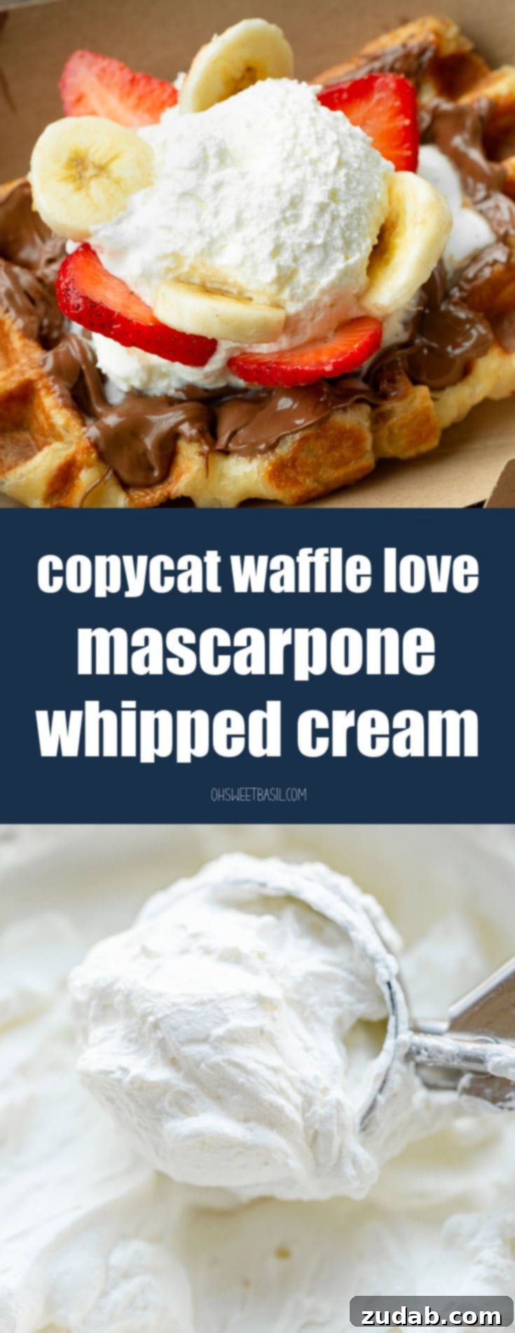 Luxurious Mascarpone Whipped Cream 9 A person expertly using an ice cream scoop to dish out a large portion of perfectly whipped mascarpone cream from a bowl, emphasizing its rich, luxurious texture and inviting fluffiness, ready to adorn any dessert.