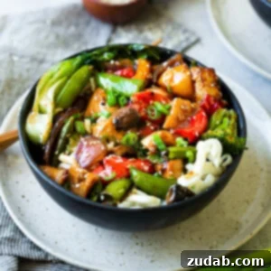 Sheet pan chicken stir fry.