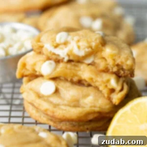 Soft lemon cheesecake cookies with a delicate glaze.
