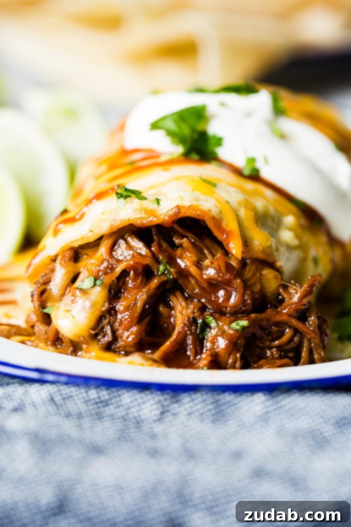Easy Authentic Cinco de Mayo Recipes for Your Fiesta 14 Enchilada Style Beef Burrito