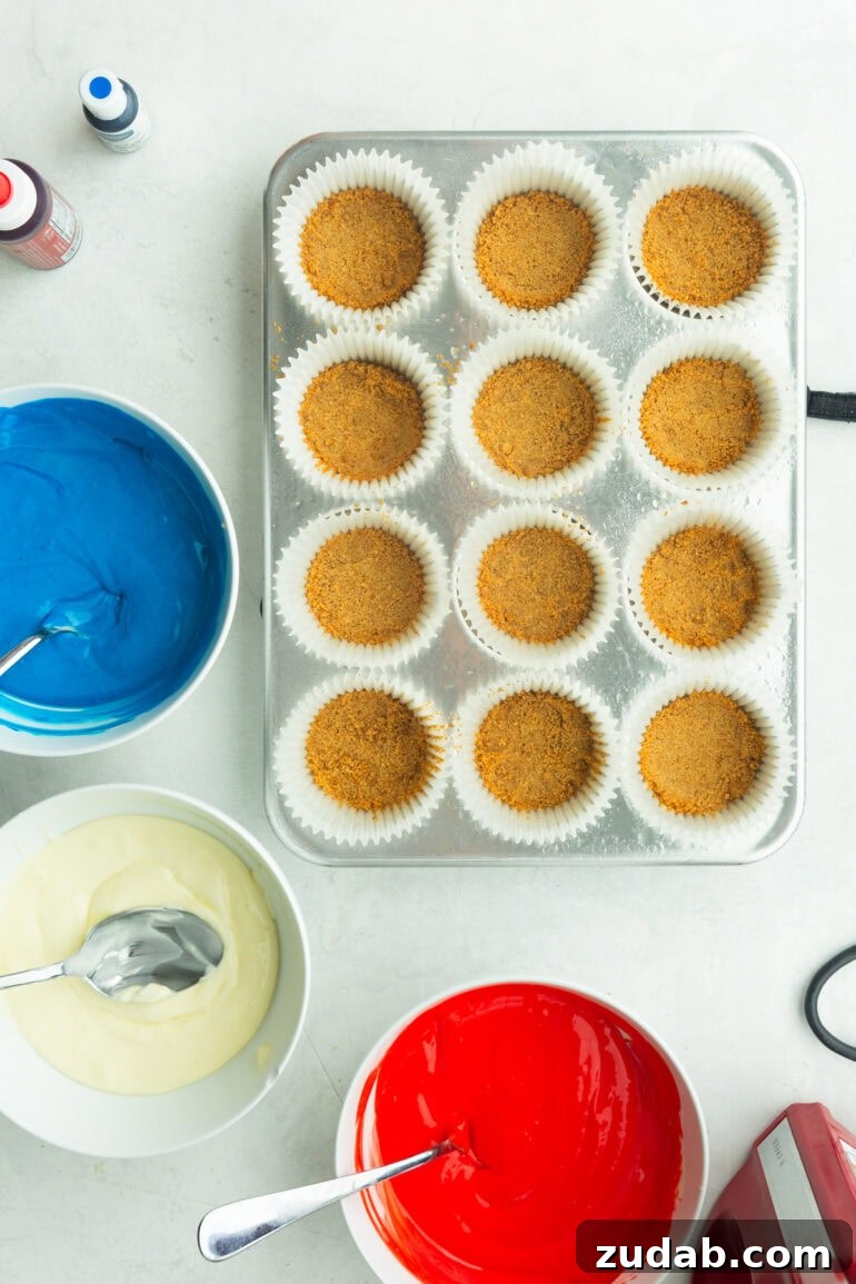 Patriotic Mini Cheesecakes with Red, White & Blue Layers 6 img 109425 5