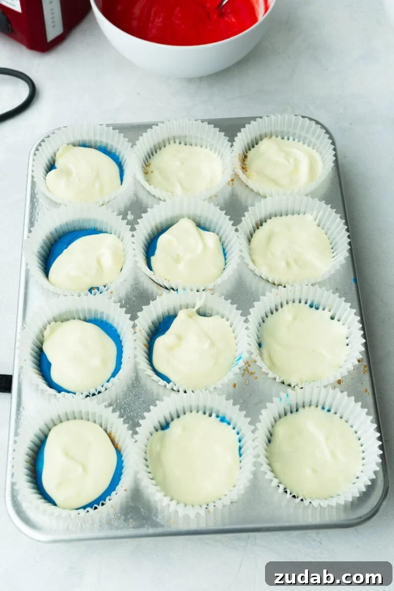 Patriotic Mini Cheesecakes with Red, White & Blue Layers 8 img 109425 7