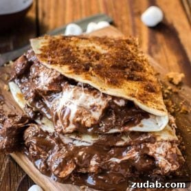 Grilled s'mores dessert quesadillas
