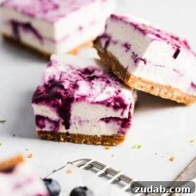 Blueberry lime cheesecake bars